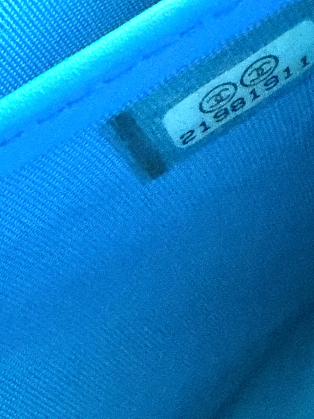 CHANEL RARE Electric Blue Patent Boy Zip Around Long Wallet COA - Picture 11 of 13